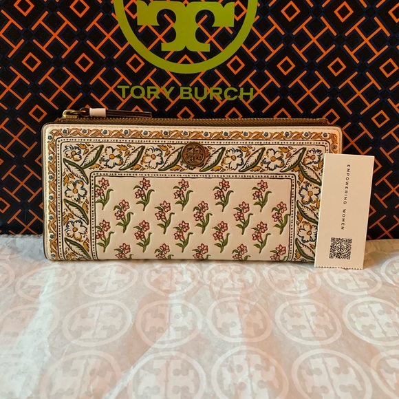 Tory Burch Bags Tory Burch Walker Printed Zip Slim Wallet Ditsy